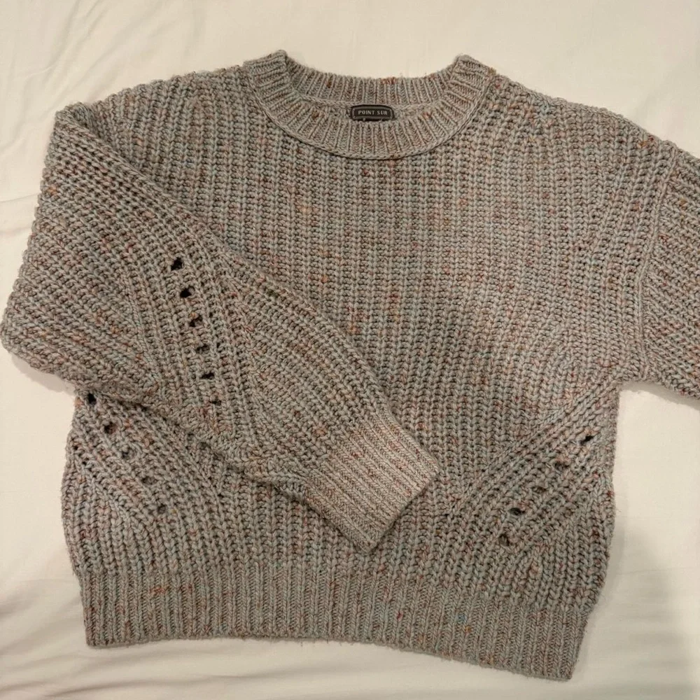 J CREW POINT SUR chunky ribbed crewneck sweater